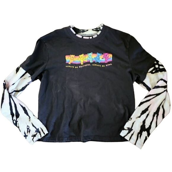 GRATEFUL DEAD T-Shirt Size small DANCING BEARS crop top S - Picture 1 of 4